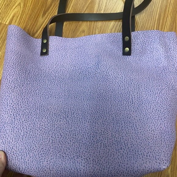 Portland Leather Goods large classic tote in Lilac - Picture 5 of 12